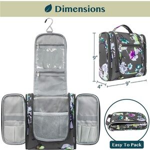 Kiehl's Gray Makeup Organizer with Hanging Hook